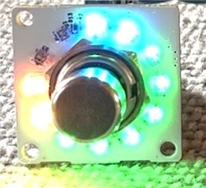 Addressable RGB LED ring for pedalboard foot buttons